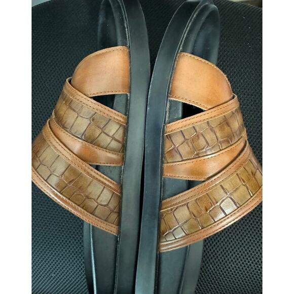 Stacy Adams 10m men’s croco embossed slides. - Picture 11 of 15